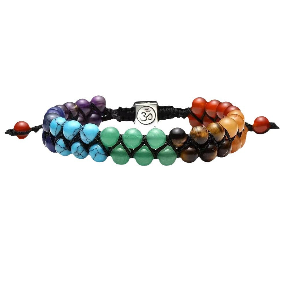 Fengshui Bracelet | 7 Chakra Multi-layer Yoga Bracelet Adjustable Woven Rope Chain