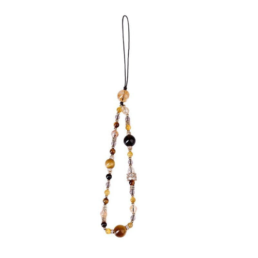 Fengshui chain | Five Elements Gold Natural Crystal Mobile Phone Chain