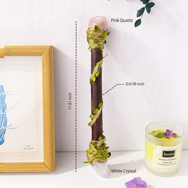 Fengshui Secpter | Natural crystal log handcrafted magic scepter