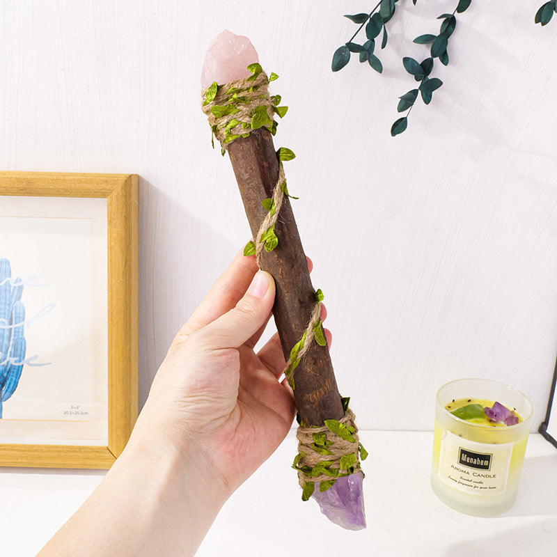 Fengshui Secpter | Natural crystal log handcrafted magic scepter