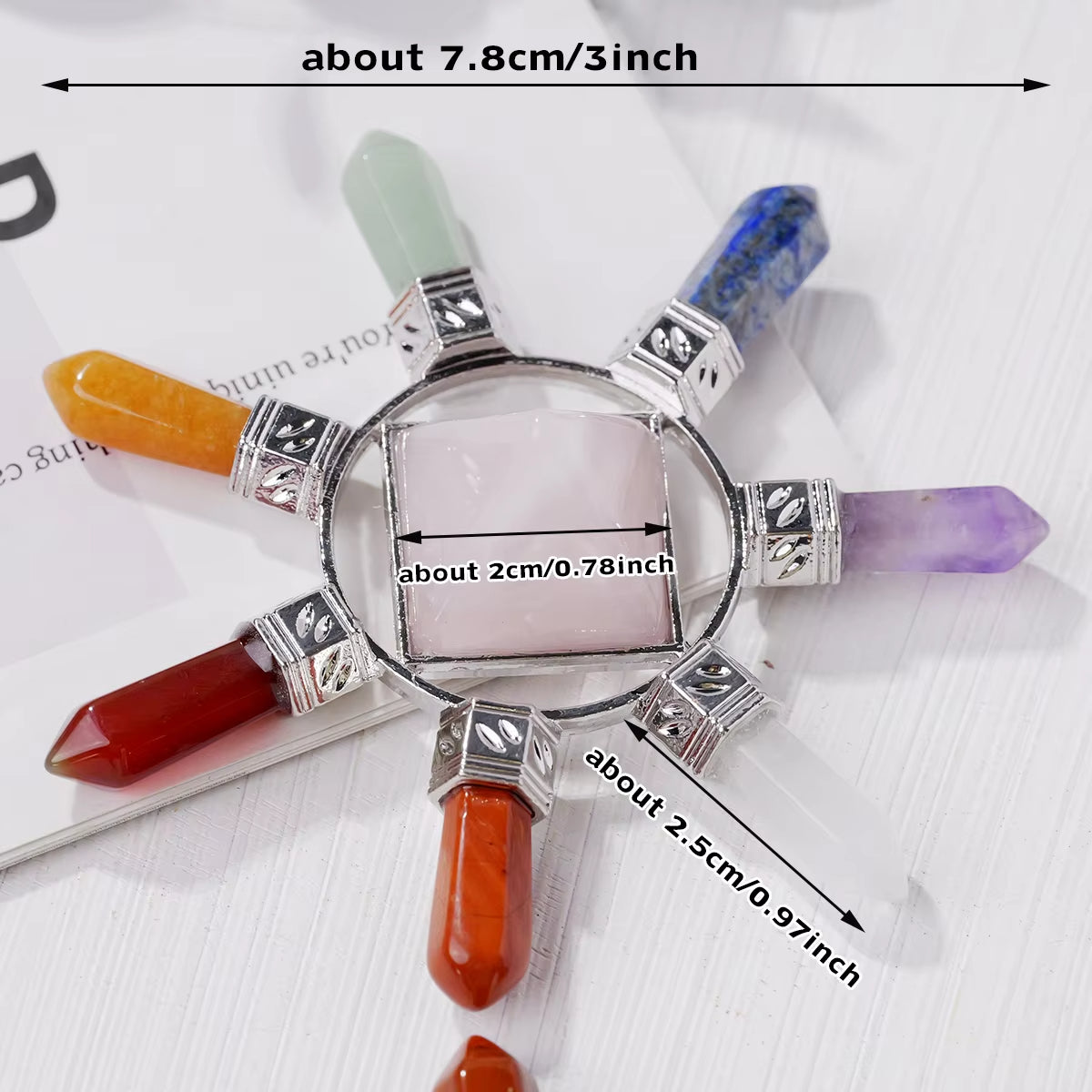 Feng Shui Zhen | Natural Crystal Chakra Sets Energy Clear Quartz