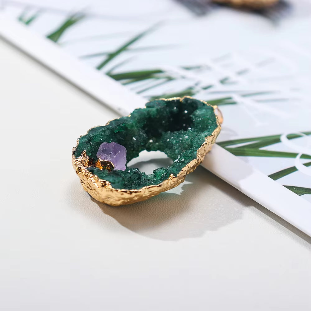 Fengshui Necklace| Natural cave crystal pendant energy gem jewelry necklace