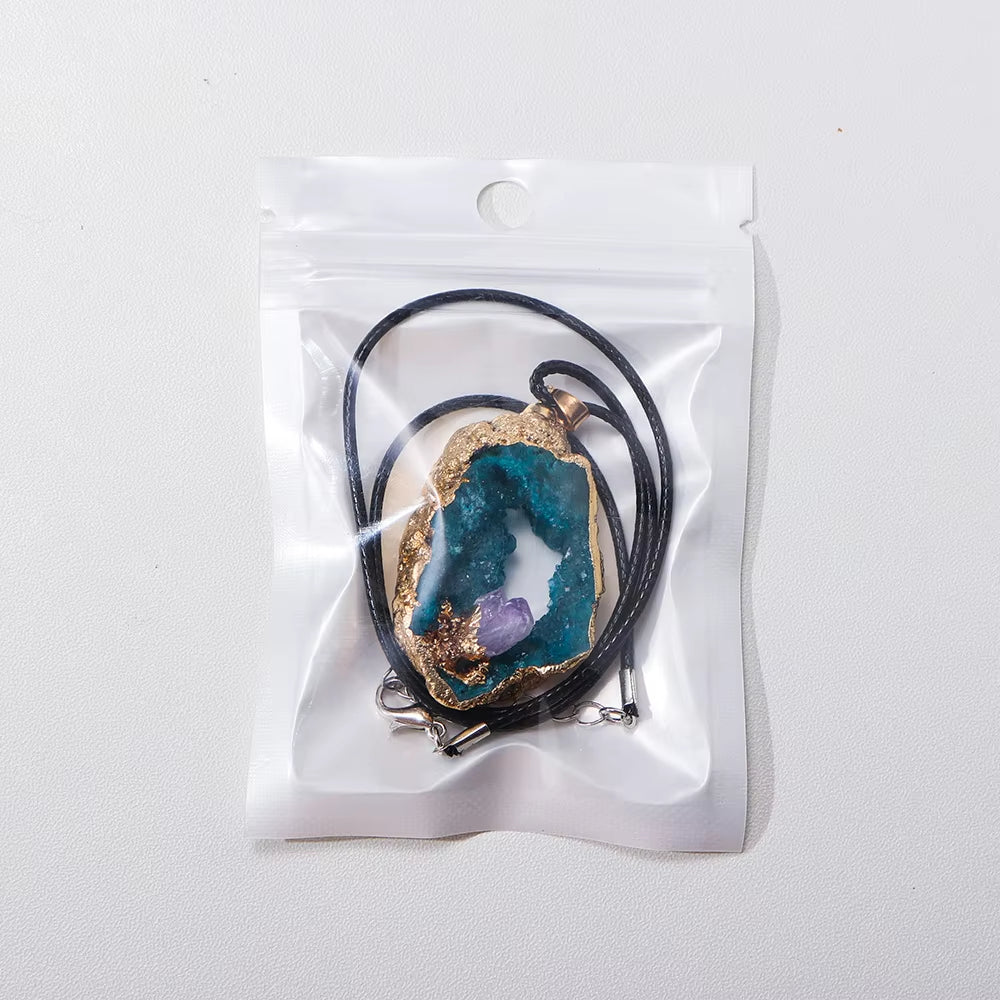 Fengshui Necklace| Natural cave crystal pendant energy gem jewelry necklace