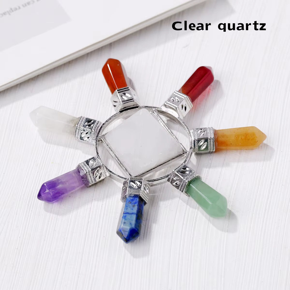Feng Shui Zhen | Natural Crystal Chakra Sets Energy Clear Quartz