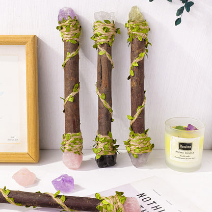 Fengshui Secpter | Natural crystal log handcrafted magic scepter