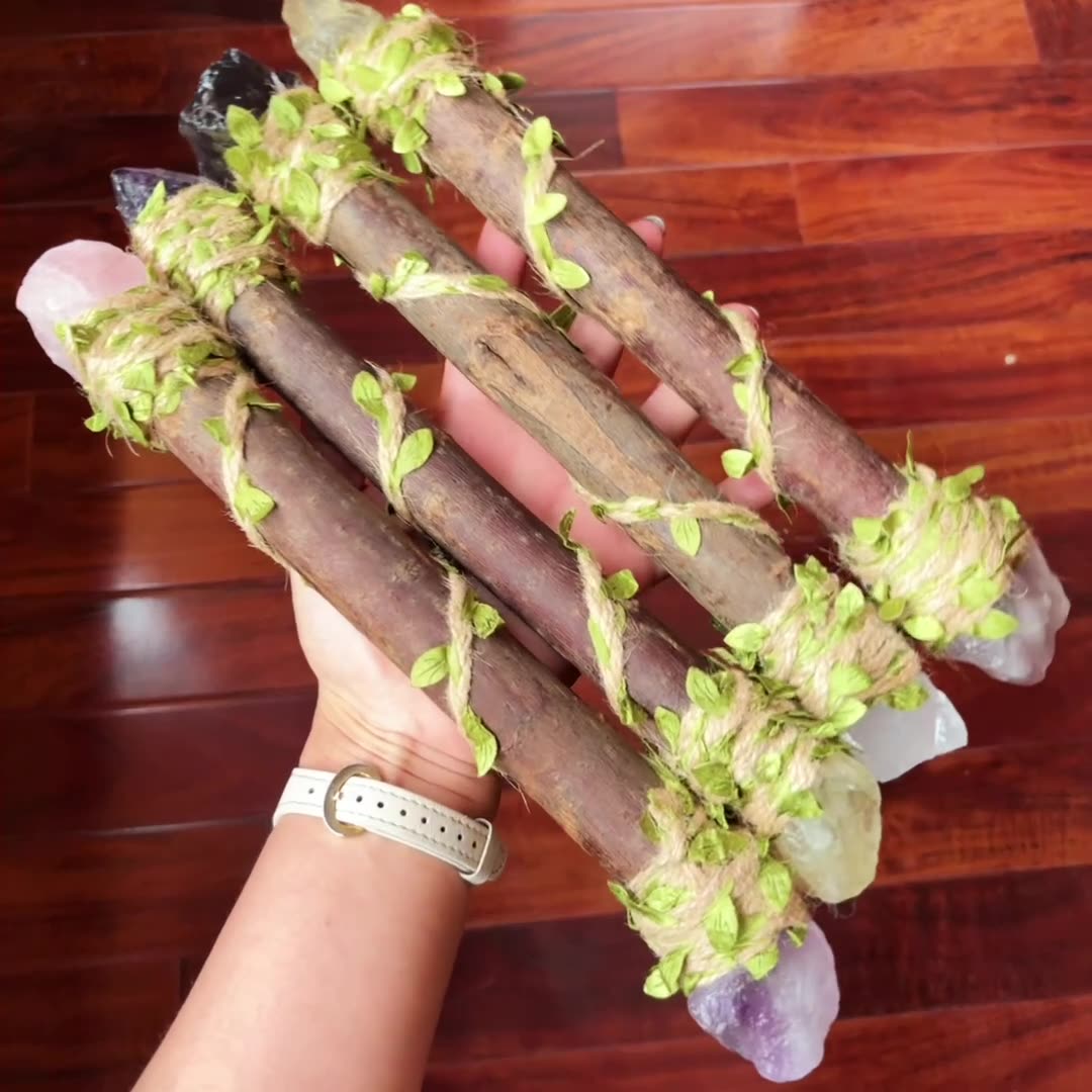 Fengshui Secpter | Natural crystal log handcrafted magic scepter