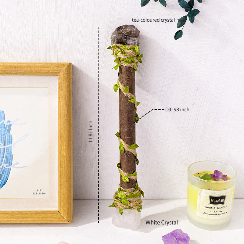 Fengshui Secpter | Natural crystal log handcrafted magic scepter