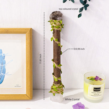 Fengshui Secpter | Natural crystal log handcrafted magic scepter