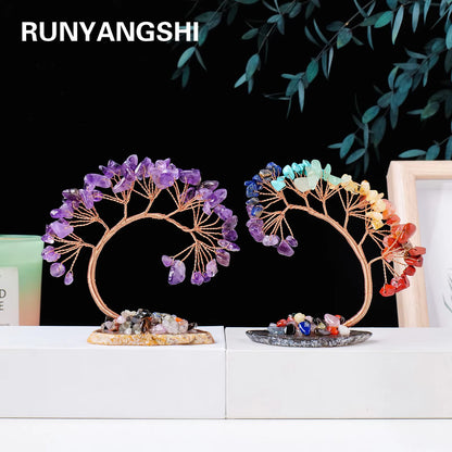 Fengshui Home Decor Money Trees | Natural Crystal Lucky Tree