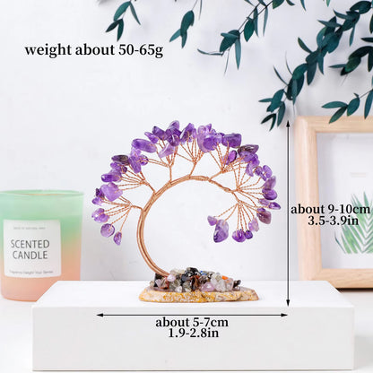 Fengshui Home Decor Money Trees | Natural Crystal Lucky Tree