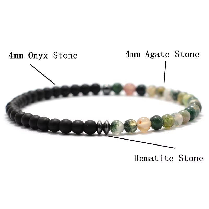 Fengshui Bracelet | 4mm Beads  Natural  Stone minimalist Braclet