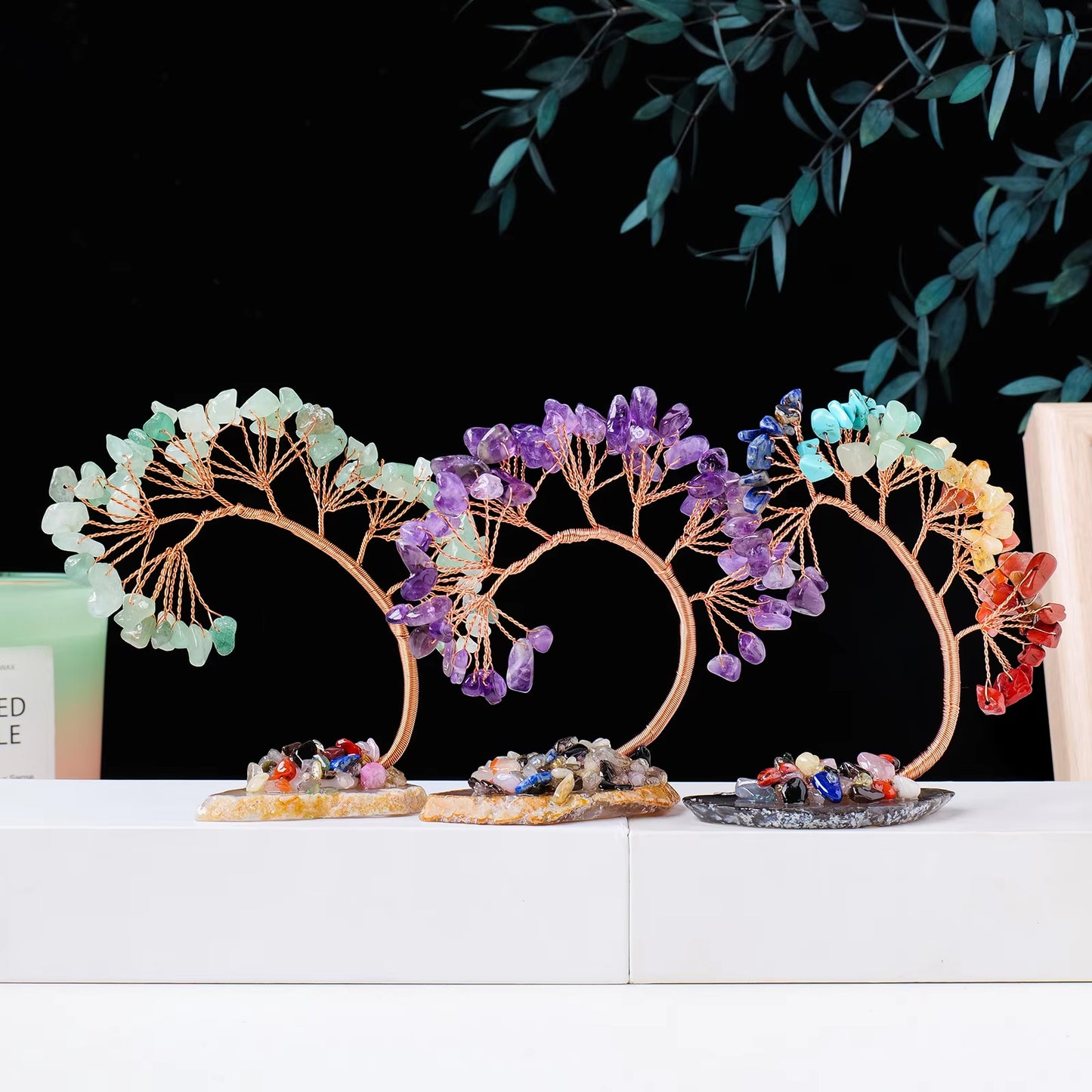 Fengshui Home Decor Money Trees | Natural Crystal Lucky Tree