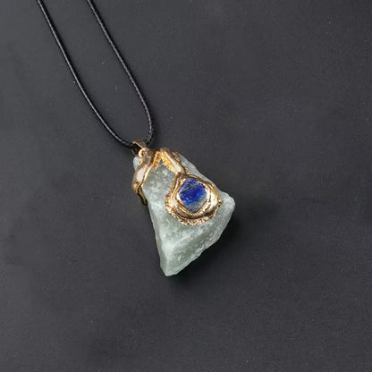 Fengshui Necklace for Healing | Natural Crystal  Gold Plated Pendant Necklace