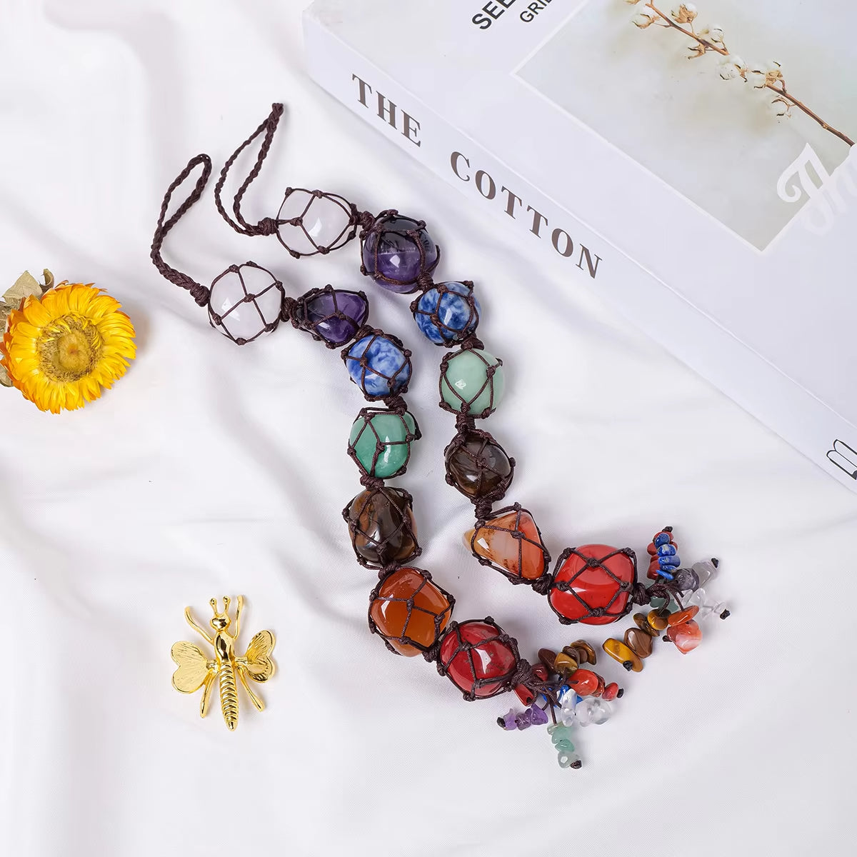 Fengshui Pendant For Healing | Natural Crystal Chakra Pendant  Energy Gem Decoration
