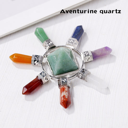 Feng Shui Zhen |  Natural Crystal Chakra Sets Energy  Clear Quartz