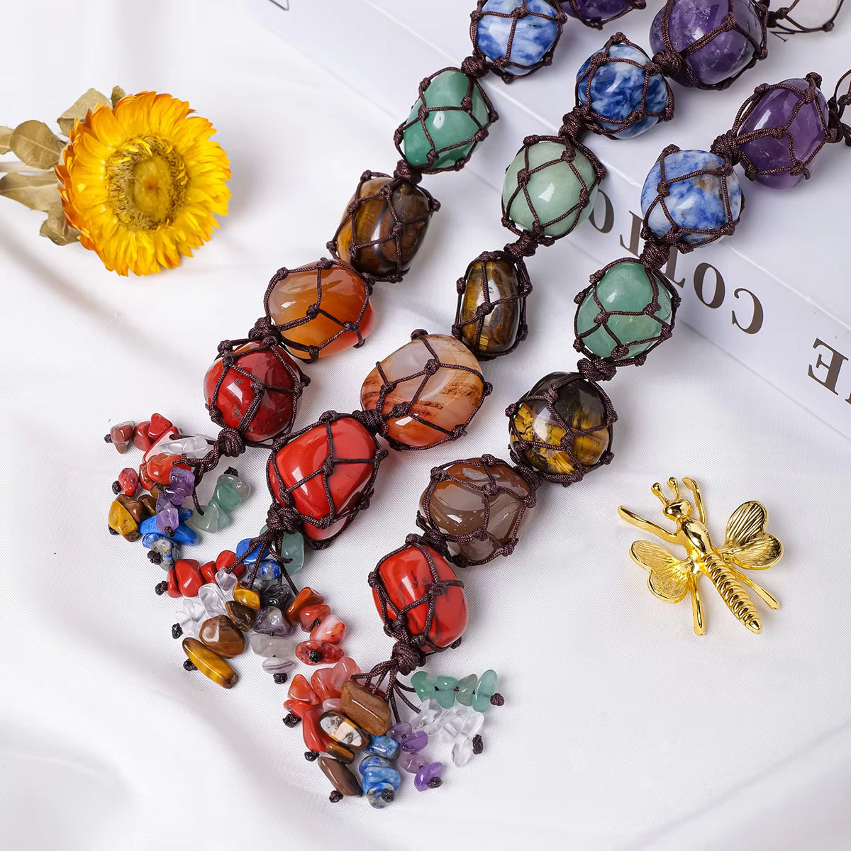 Fengshui Pendant For Healing | Natural Crystal Chakra Pendant  Energy Gem Decoration